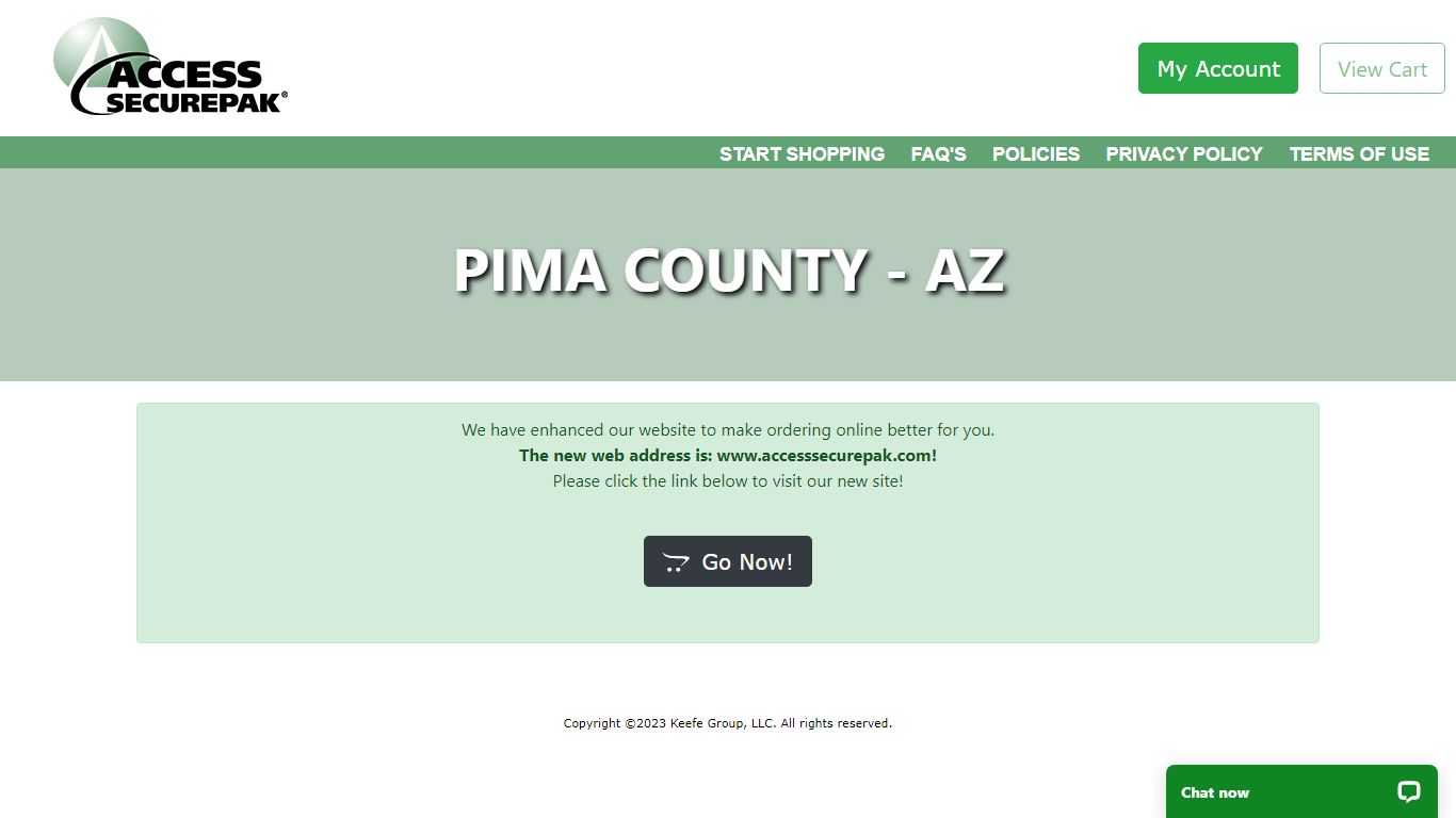 Access Securepak - Pima County Adult Detention Center - AZ - Welcome